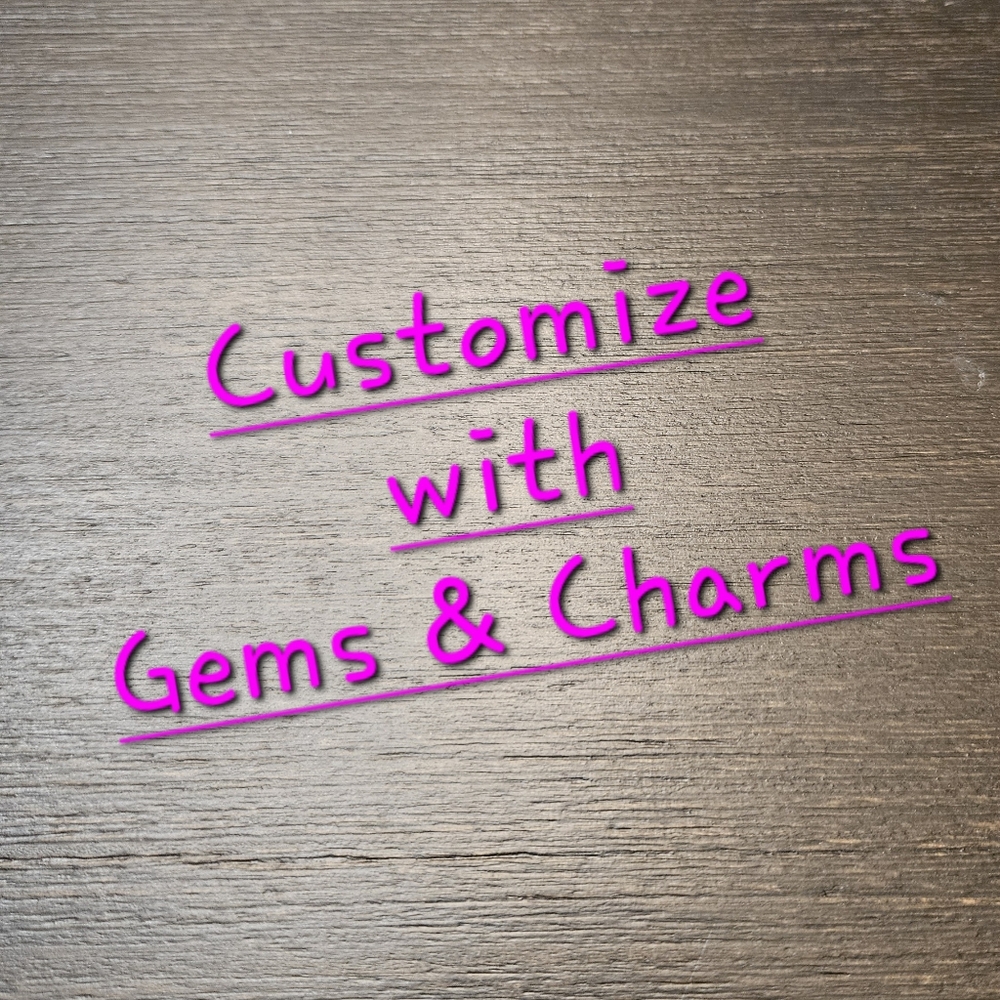 Handmade Custom Press On Set - Gems/Charms